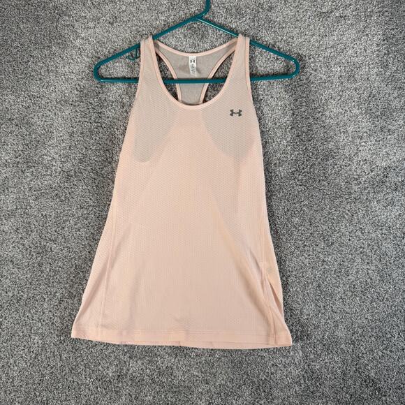 Under Armour Tank Top Womens XS Pink HeatGear Racerback Lightweight 1328928 - Picture 1 of 8